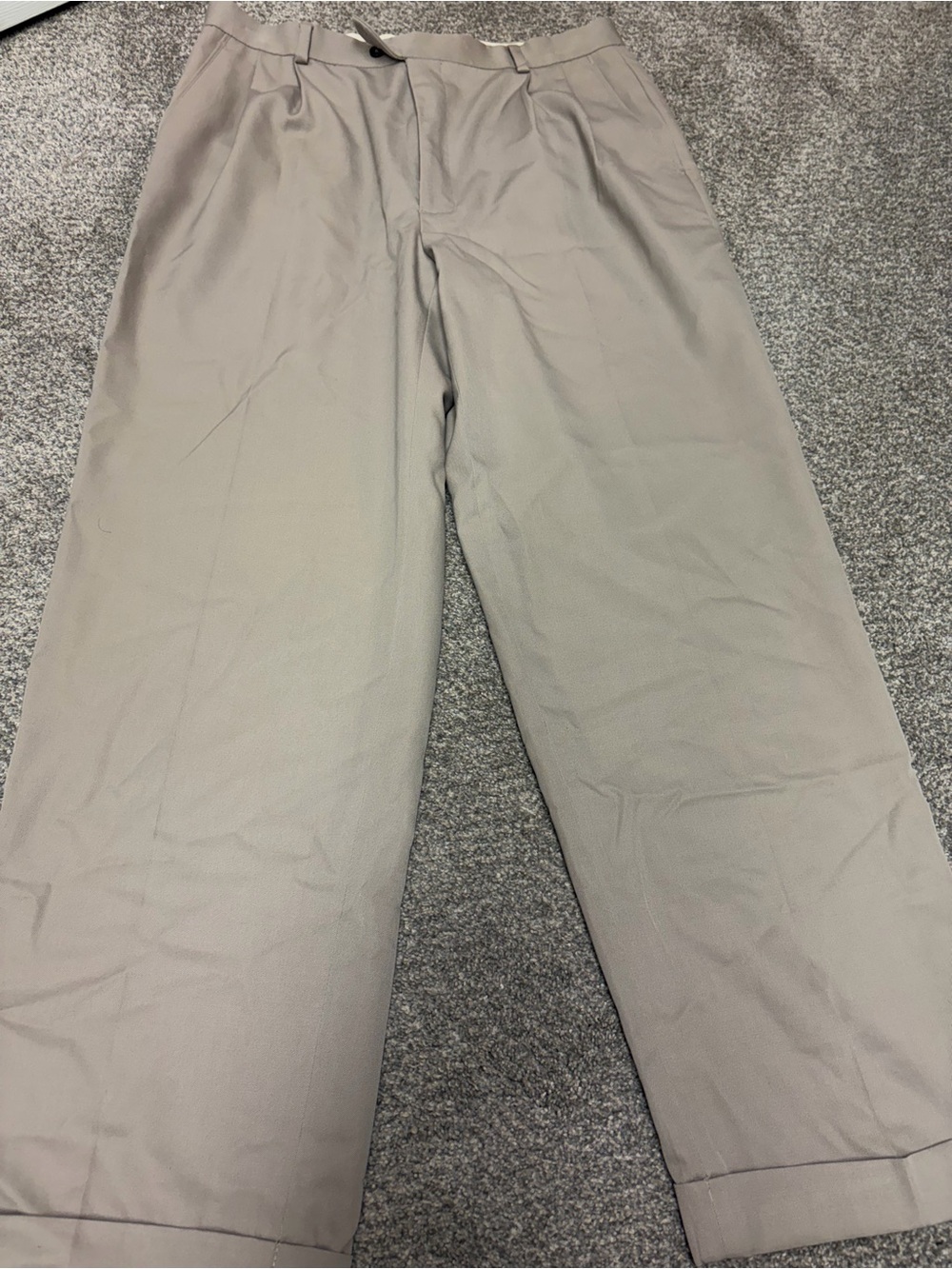 Joseph & Feiss Wide-Leg Chinos in Taupe